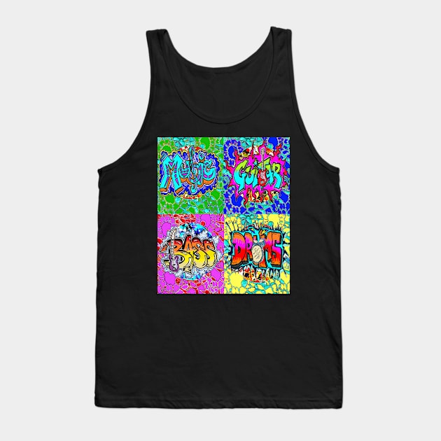 pop art graffiti music trendy splash Tank Top by LowEndGraphics